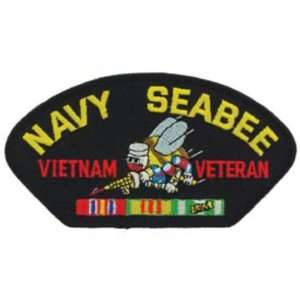  U.S. Navy Seabee Vietnam Veteran Hat Patch 2 3/4 x 5 1/4 
