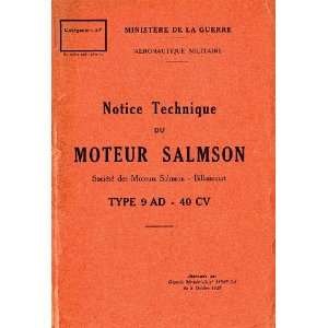    Salmson 9 AD Aircraft Aero Engine Technical Manual Salmson Books