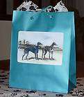 Greyhound Dog Vintage Art Gift Wrap Bag in Peacock Med
