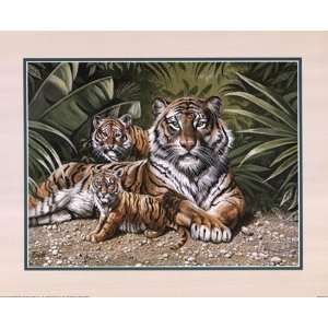  Yellow Tiger With Cubs Finest LAMINATED Print Gary Ampel 