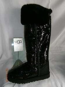 UGG OVER THE KNEE * BAILEY BUTTON * SPARKLES US 8  