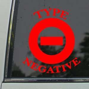  Type O Negative Rock Band Red Decal Truck Window Red 