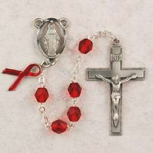  Red Awareness Rosary, Boxed The color red is most commonly 