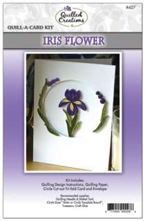 IRIS FLOWER QUILL A CARD KIT Quilling/Quilled Paper Flower Craft 