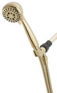 Delta Polished Brass 5 Spray Handheld Showerhead with 5 Foot Flexible 