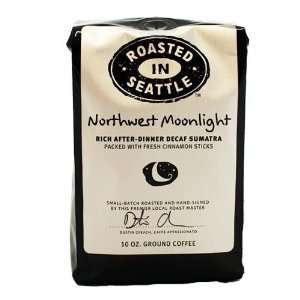 Roasted in Seattle Northwest Moonlight Ground Decaf Coffee 10 oz 