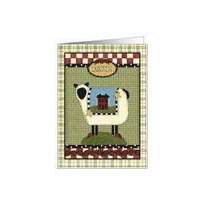  Faith, Primitive Folk Art Sheep Card Health & Personal 