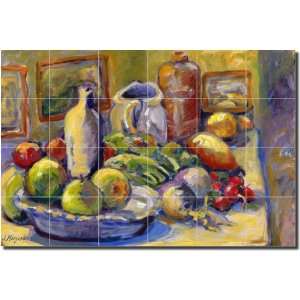  Fruit Still Life by Joanne Morris   Tuscan Ceramic Tile Mural 