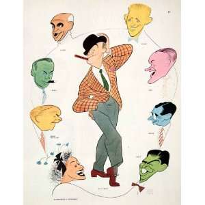 1951 Color Print Peter Lind Hayes Joe Frisco Al Jolson Bing Crosby Al 