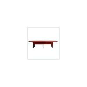   Boat Shaped Conference Table with Slab Base in Cherry: Home & Kitchen