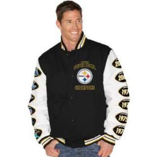  Steelers Super Bowl Commemorative Canvas Varsity Jacket Clothing