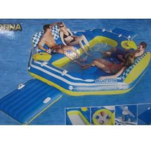  Megastation 4 Person Inflatable Floating Island With 