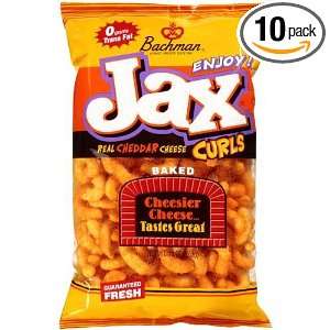 Bachman Jax Baked Cheese Curls, 9.5 Oz Bags (Pack of 10)  