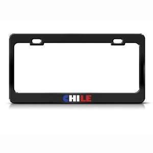 Chile Flag Country Metal license plate frame Tag Holder