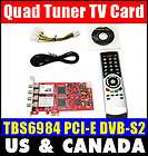 TBS6984 PCI E DVB S/S2 Digital HD Quad Tuner TV Card