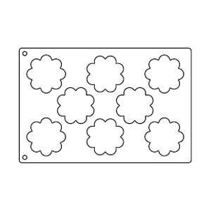  Tuile Template, Flower 3.5 Overall Sheet 10.5 x 15.5 