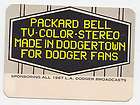 1967 packard bell tv stereo los angeles dodgers schedule sked