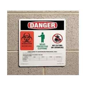 Biohazard Sign,10 X 10in,self adh Vinyl   PRINZING  