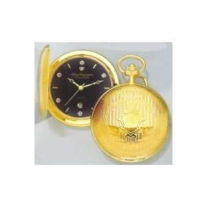  Jules Jurgensen Gold Tone Pocket Watch With 6 Diamonds 
