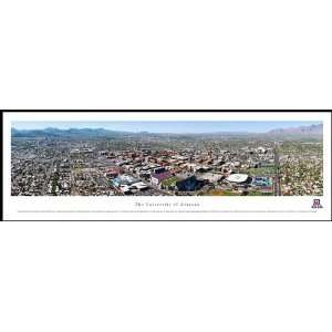 Arizona Wildcats   Tucson Campus with Arizona Stadium   Wood Mounted 