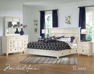 Seashell White 5 pc Arts and Crafts King Bedroom Set  