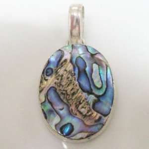  Paua Shell 2 Pendant .925 Silver USA SELLER 12P Jewelry