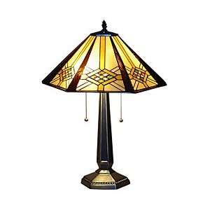  Hex Mission Tiffany Style Table Lamp: Home Improvement