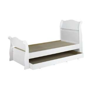  Dixie Twin Trundle Sleigh Bed in White Size: Twin: Home 