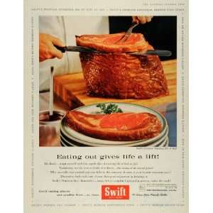  1959 Ad Swift Premium Standing Rib Beer Protein Meat Varieties Bake 