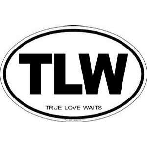  True Love Waits Black & White Oval Magnet: Automotive