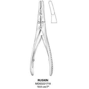 Bone Rongeurs, Ruskin   Double action, curved tip, 7, 18 cm