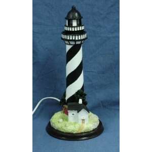   Inc. 16 Lighthouse Lamp, Black & White Spiral, New, #886 Office