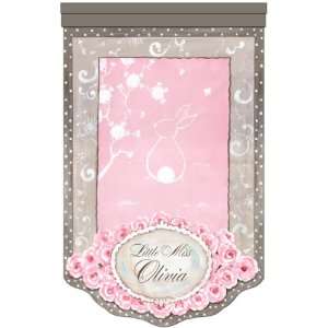  sweet roses bunny petal pink personalized wall hanging 