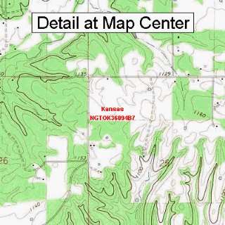  USGS Topographic Quadrangle Map   Kansas, Oklahoma (Folded 