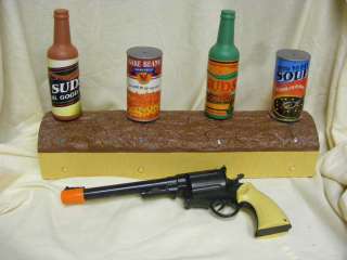   Old West Shooting Set With Laser Gun, Log, Bottles And Cans. AWESOME