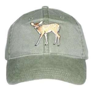  Deer Fawn Embroidered Cotton Cap Patio, Lawn & Garden