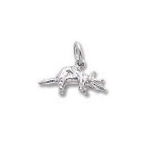  Triceratops Charm   10k Yellow Gold Jewelry