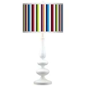    Technocolors Modern Gloss White Base Table Lamp: Home Improvement