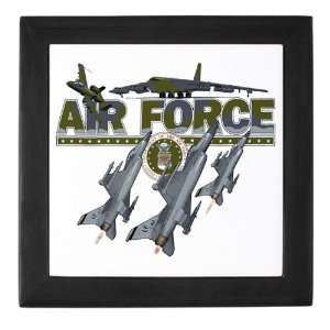  Keepsake Box Black US Air Force with Planes and Fighter 