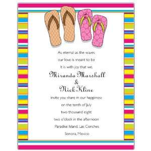     His and Her Flip Flops Invitation