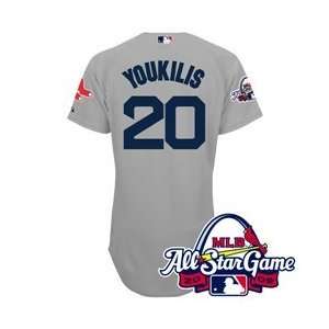  Boston Red Sox Authentic Kevin Youkilis Road Jersey w/2009 