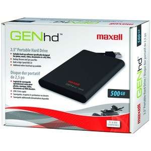 Maxell GENhd 500 GB External hard drive   480 Mbps   5400 rpm 2.5 