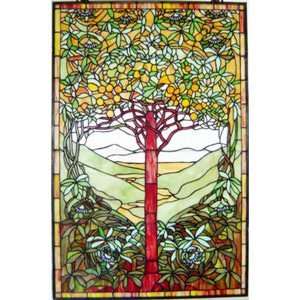   Tiffany Style Tree of Life Glass Panel   CH42153PN