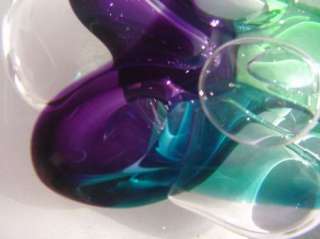 IRREGULAR SHAPE GLASS PAPERWEIGHT SIGNED BY GRANT  