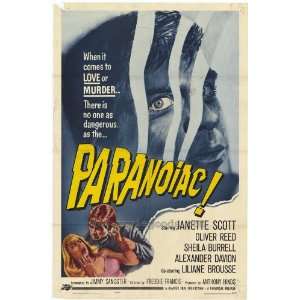  Paranoiac Movie Poster (11 x 17 Inches   28cm x 44cm) (1963 