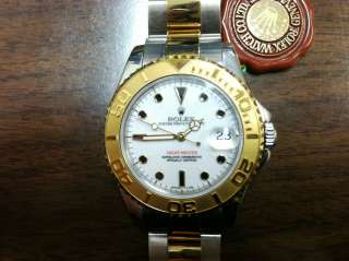 Mens Ladies Unisex Two Tone Rolex Yaughtmaster White Dial!  