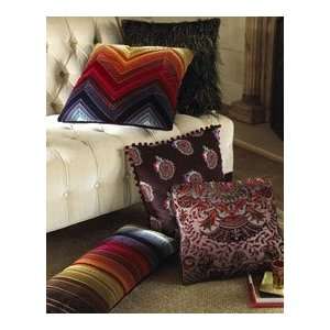  plum velvet ribbon stripe pillow by dransfield and ross 