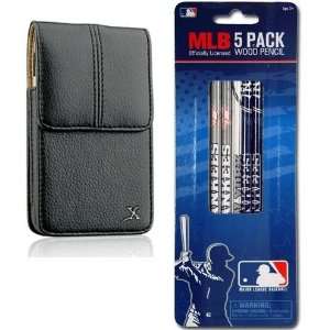  Pouch Case for Apple iPhone 4S (Gift MLB, licensed, 5pk Wood Pencil