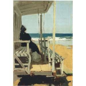   Joaquin Sorolla y Bastida   32 x 46 inches   On San Sebastian beach