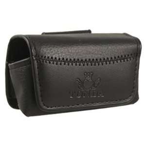  Amico Black Thwartwise Magnetic Button Faux Leather Case 